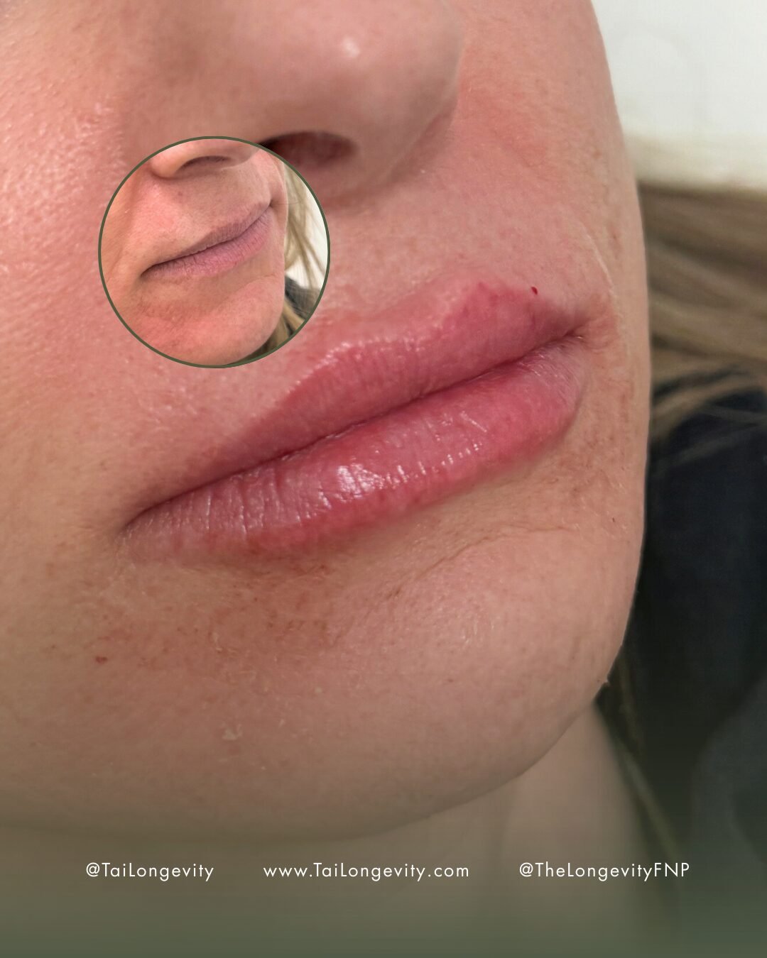 Lip Enhancement before and after — TAI Longevity
